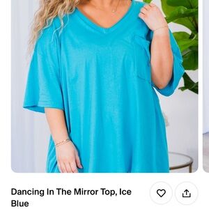 Chic Soul Ice Blue Short Sleeve Tee